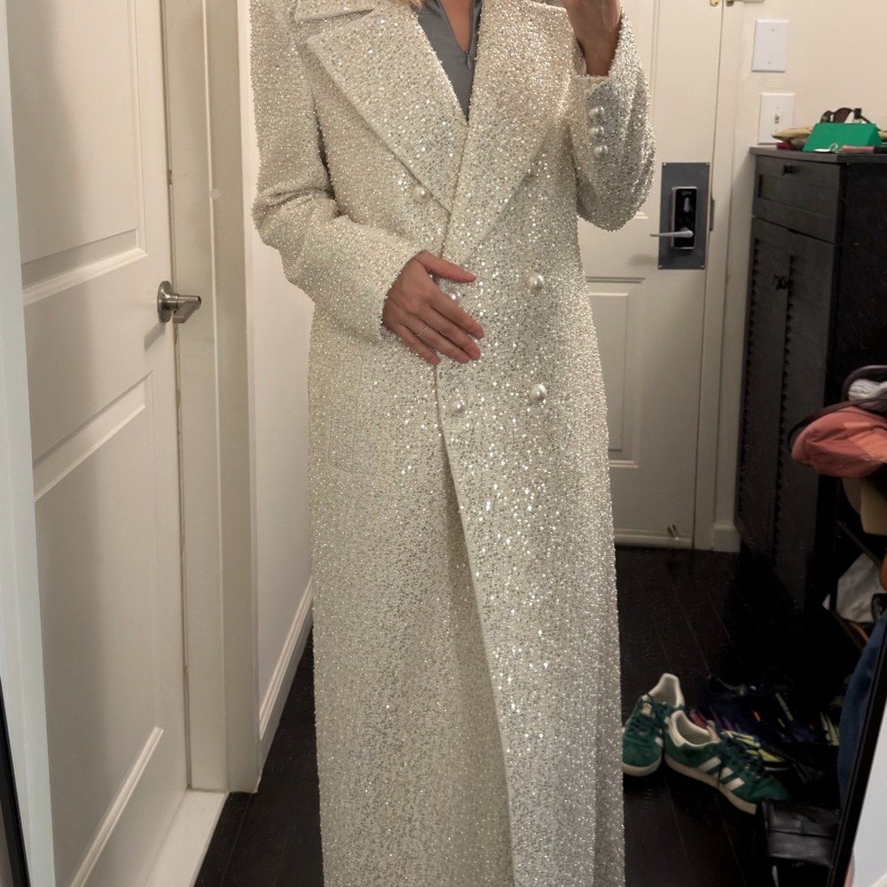 ALICE+OLIVIA NICHOLAS EMBELLISHED COAT SIZE SMALL - Picture 10 of 12